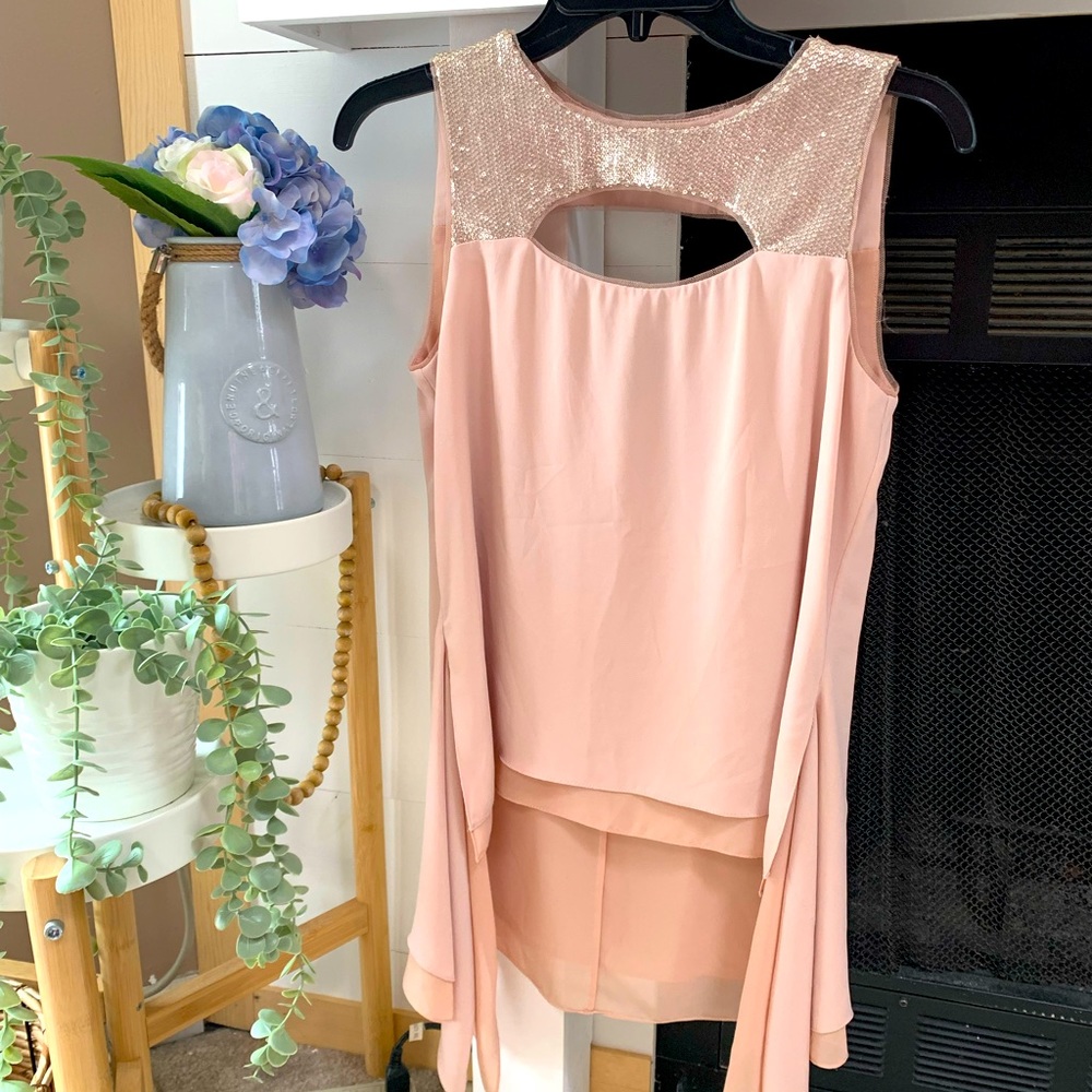 BCBGMAXAZRIA Asymmetrical Blouse (XS)